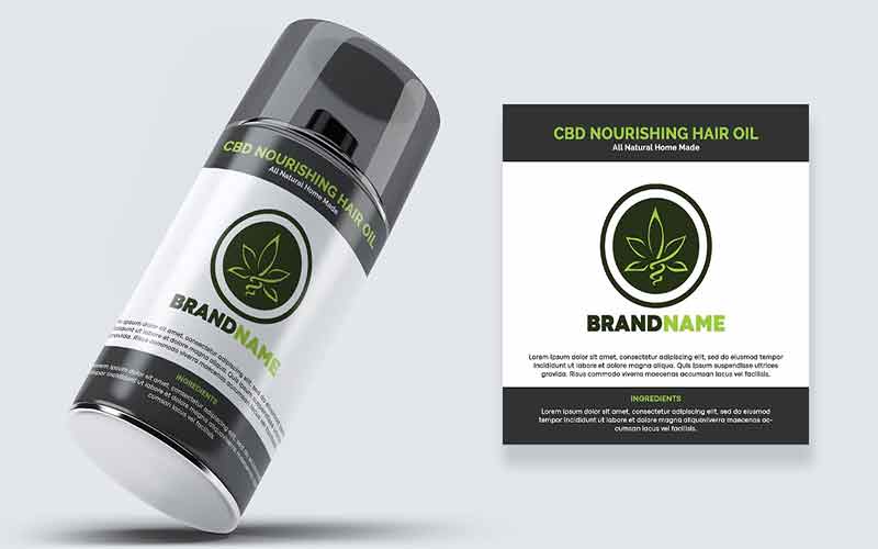 لیبل نمونه محصول حرفه ای